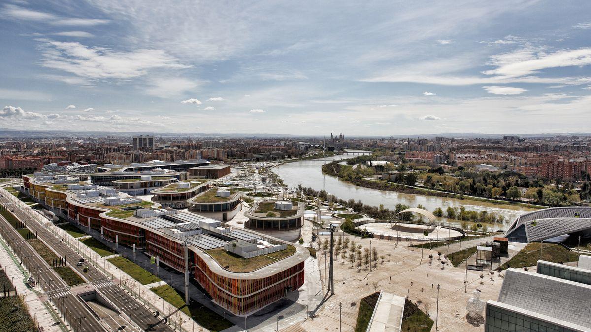 Vista general del reciento de la Expo y los edificios que se van a reconvertir