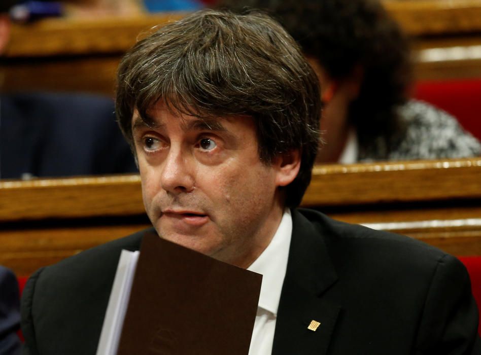 Les millors fotos de la compareixença de Puigdemont