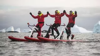 Finalitza l'expedició a l'Antàrtida amb bicicletes aquàtiques de tres empordanesos