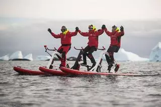 Finalitza l'expedició a l'Antàrtida amb bicicletes aquàtiques de tres empordanesos