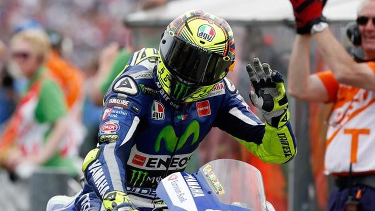 Rossi celebra su triunfo