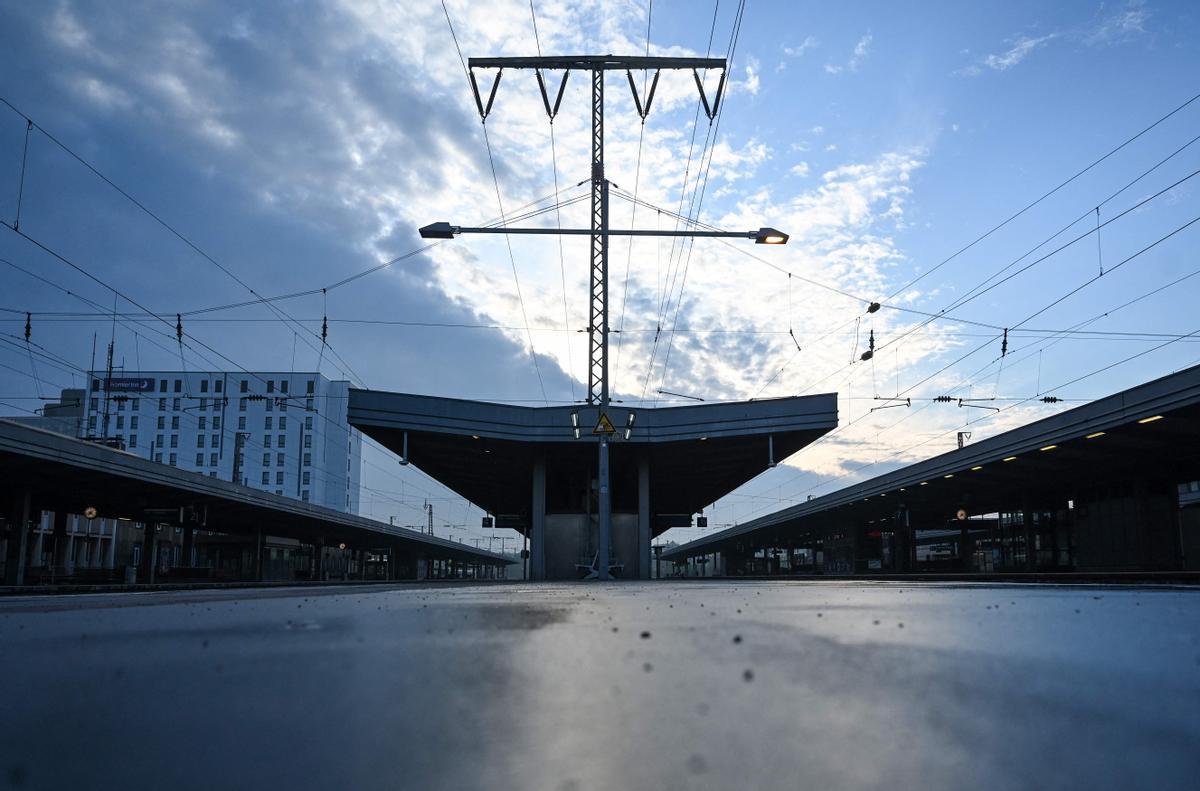 Huelga de los trabajadores del ferrocarril en Alemania. Essen