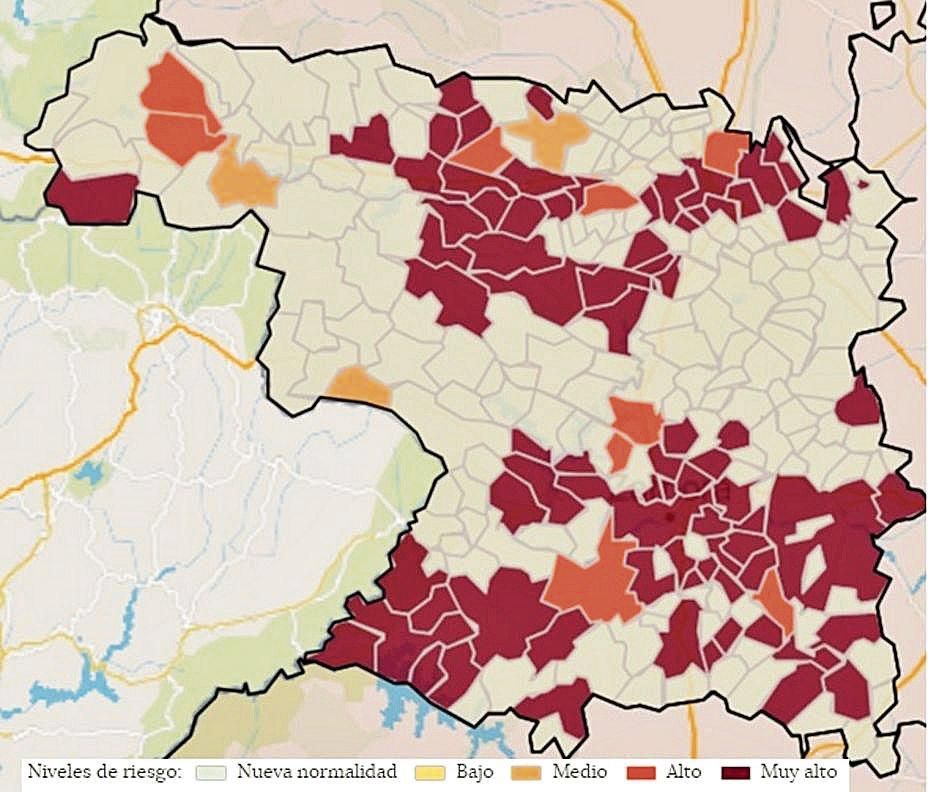 Las 88 localidades de Zamora con casos de coronavirus en 14 días.