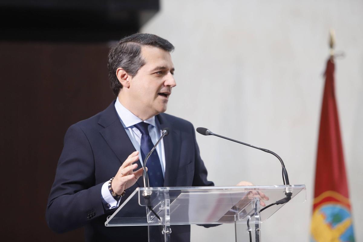 José  María Bellido, durante su discurso.