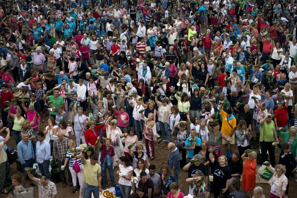 Al récord de escanciado en Gijón le faltaron 202 culetes