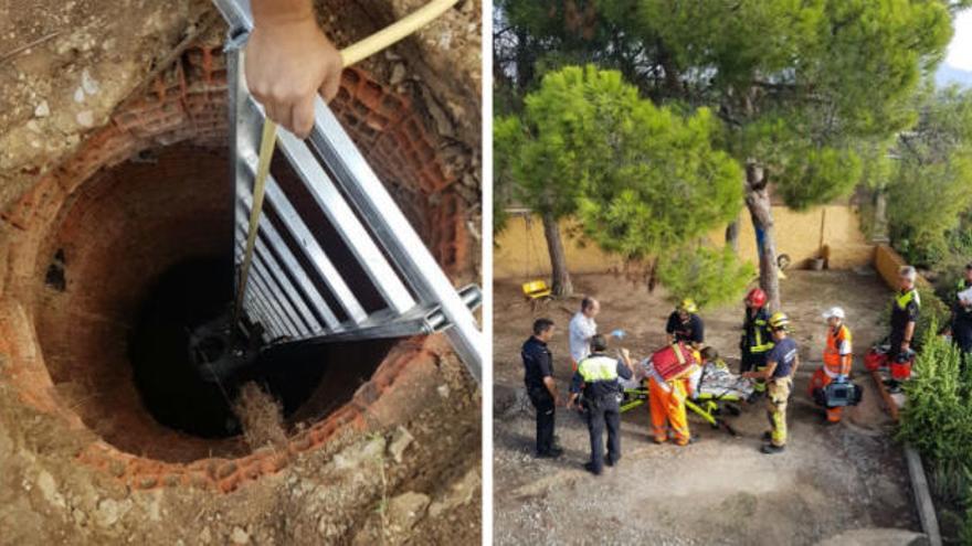 Los bomberos rescatan &#039;in extremis&#039; a una anciana del interior de un pozo en Alicante