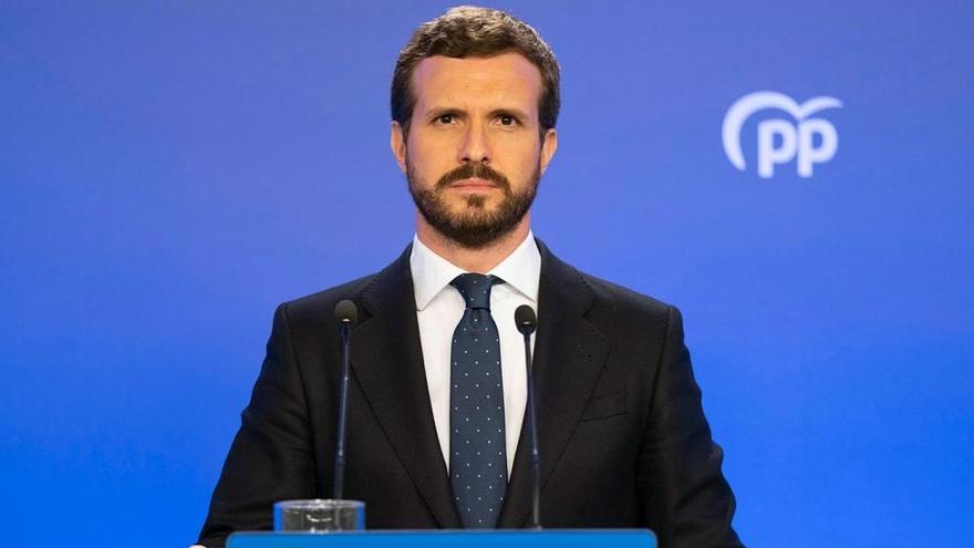 El líder del PP, Pablo Casado