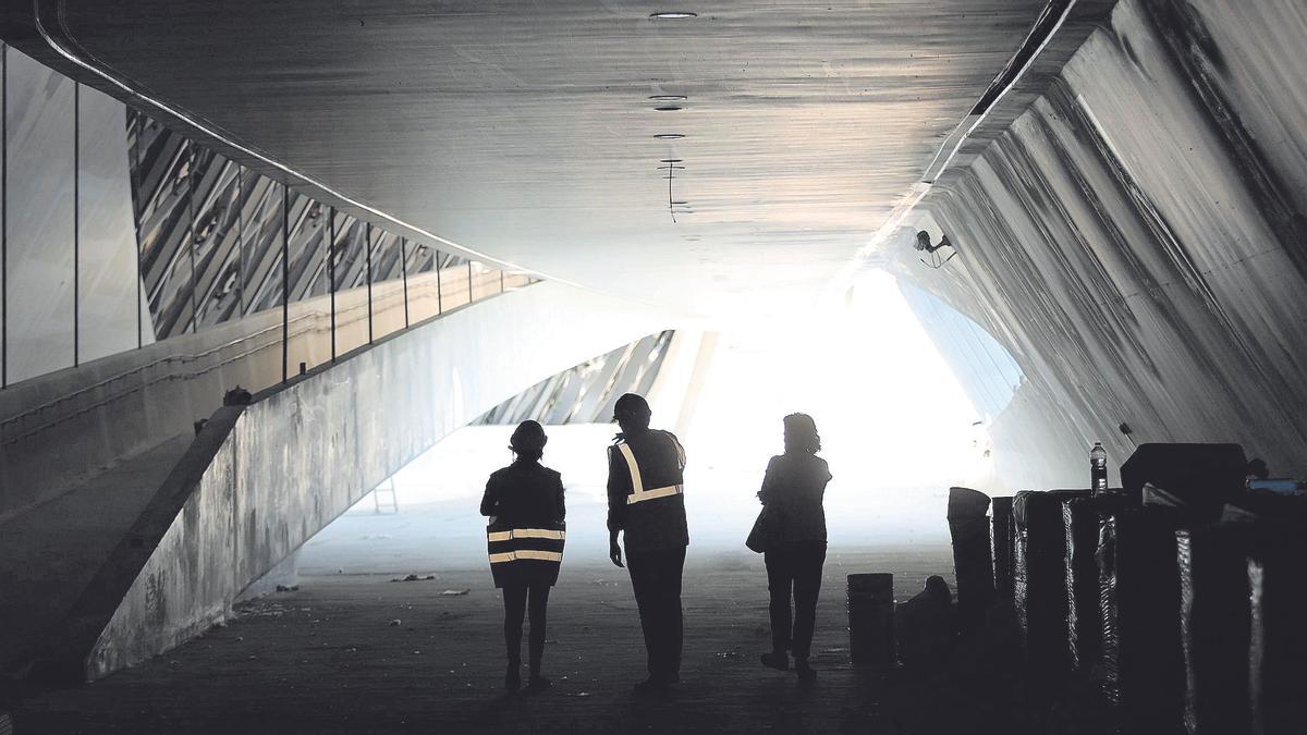 El interior del pabellón puente no variará tras su remodelación.