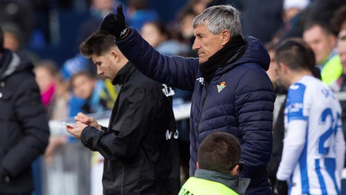 Setién, en el partido que su equipo perdió por 3-0 en Butarque