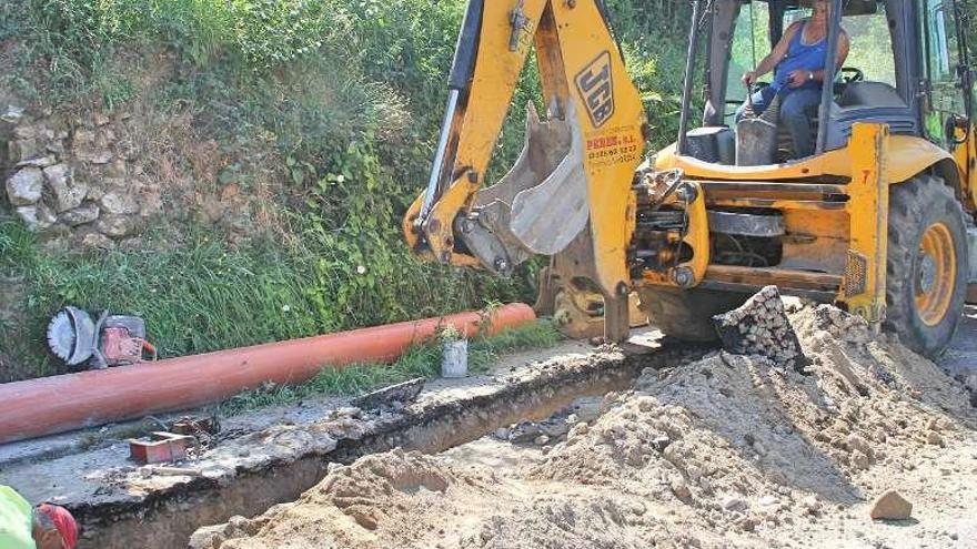 Obras de saneamiento.