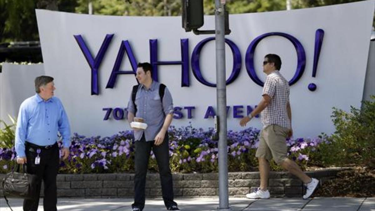 Entrada de la sede central de Yahoo en la localidad californiana de Sunnyvale.