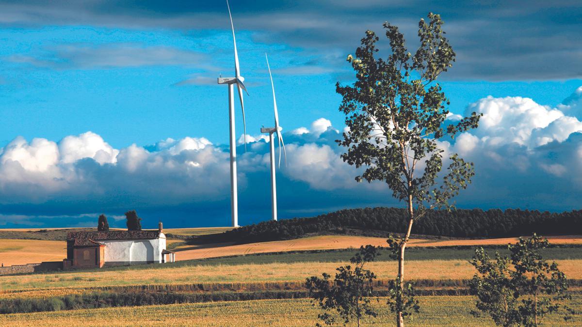 Parque eólico de Capital Energy Las Tadeas, en Paredes de Nava (Palencia)