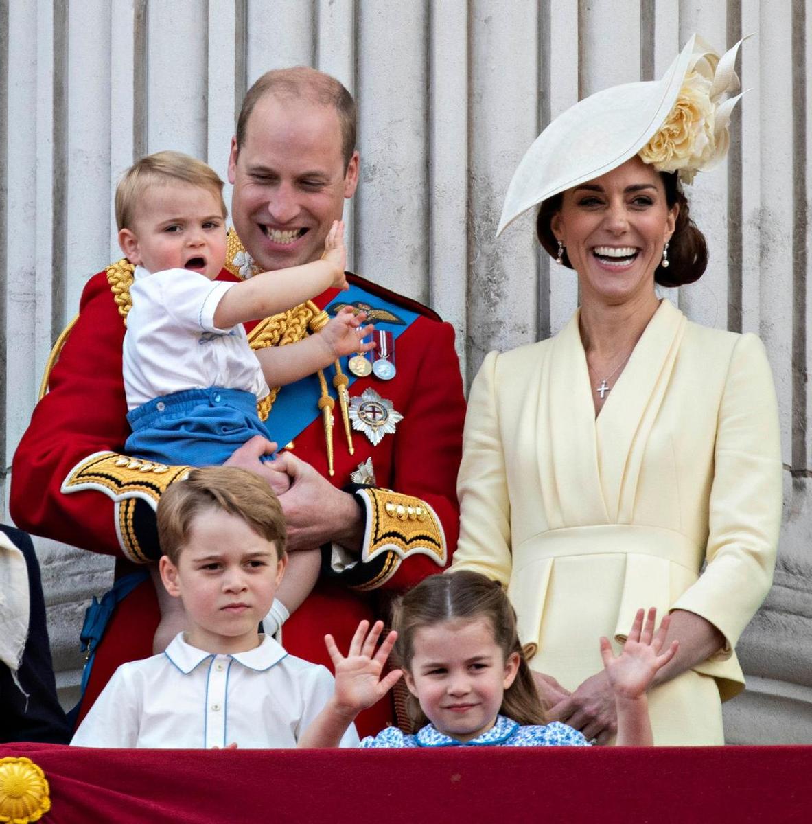 La Familia Real británica durante la ceremonia de Trooping the Colour en 2019.