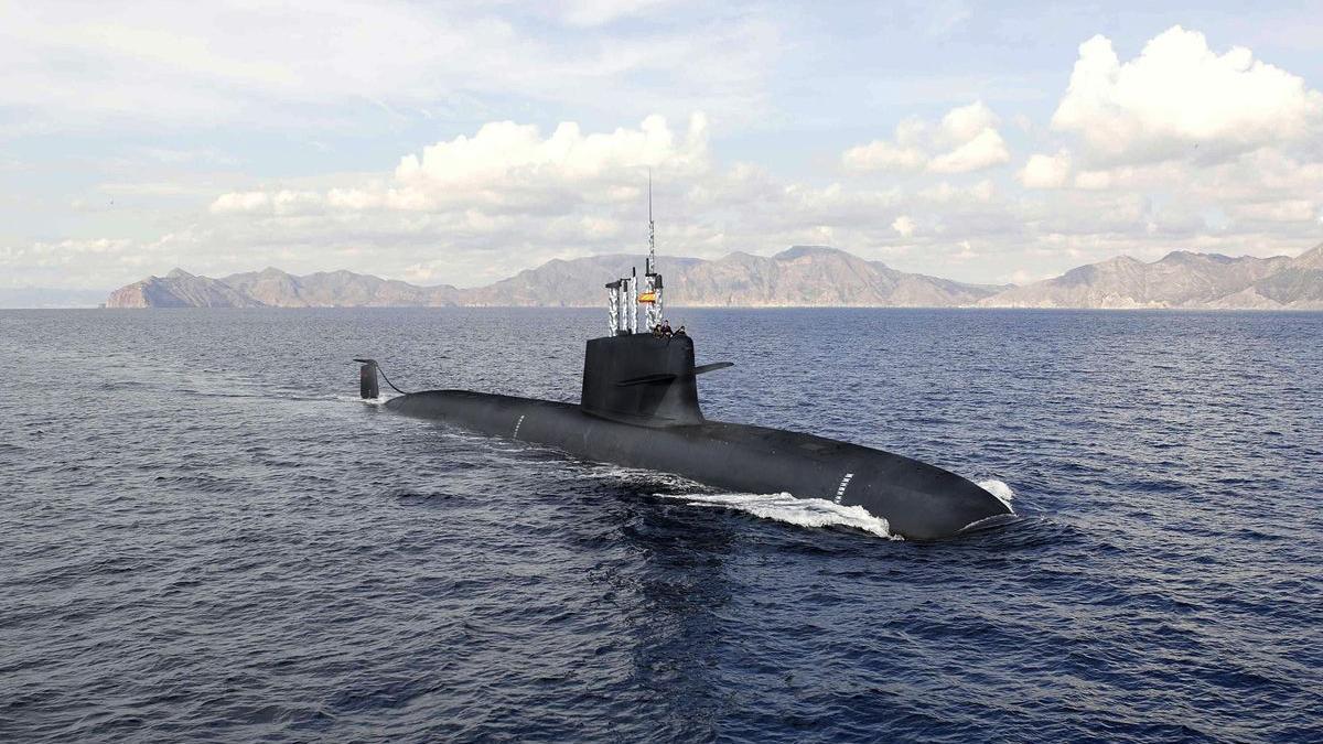 Simulación del submarino S80.