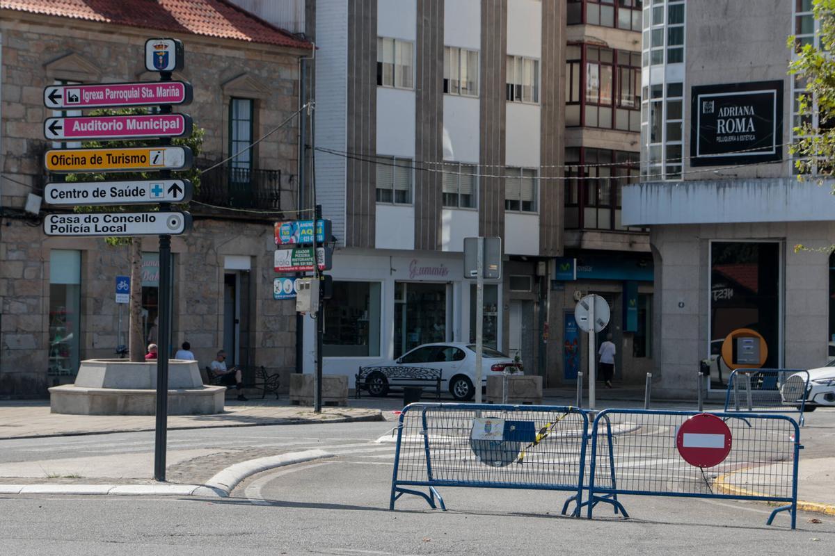 Punto donde el Concello proyecta la zona de calmado de tráfico.