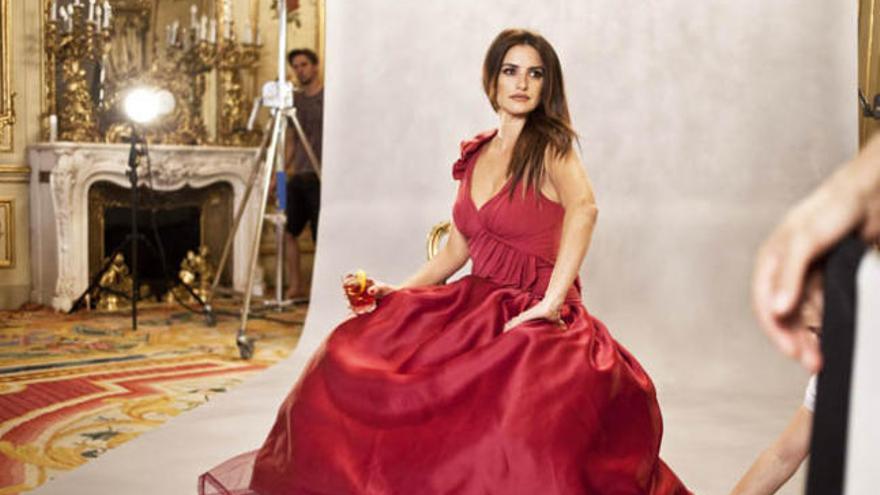 Penélope Cruz en la sesión de fotos para el calendario.