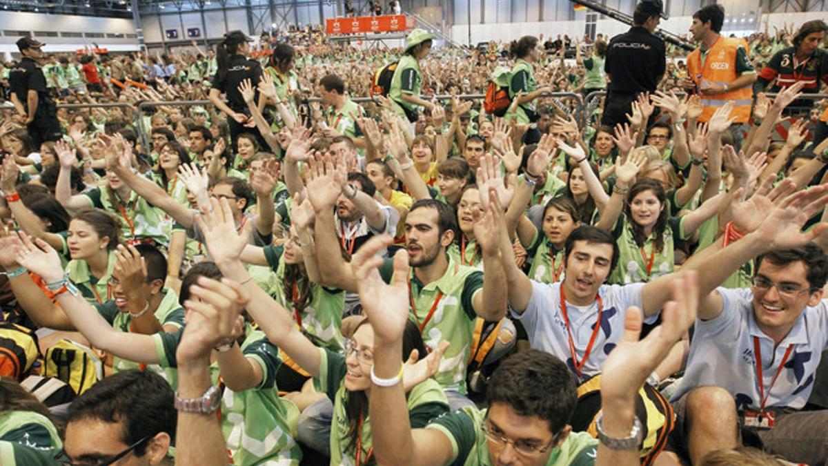 Los 40.000 voluntarios de la organización de la XXVI Jornada Mundial de la Juventud esperan la llegada del Santo Padre