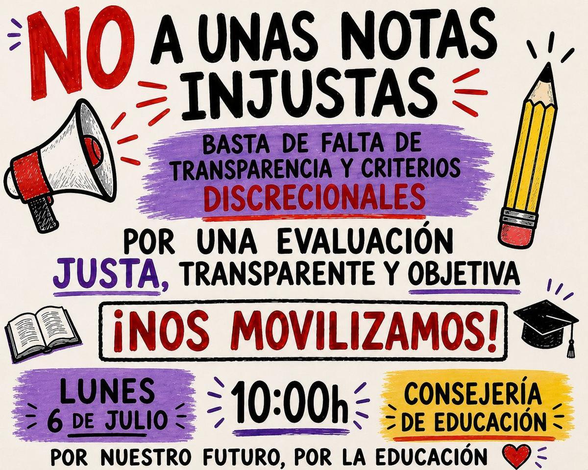 Cartel anunciador de la protesta de los opositores.