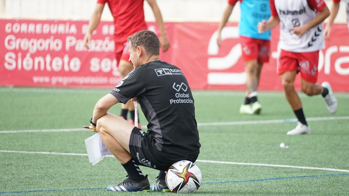 Mario Simón, durante un entrenamiento.