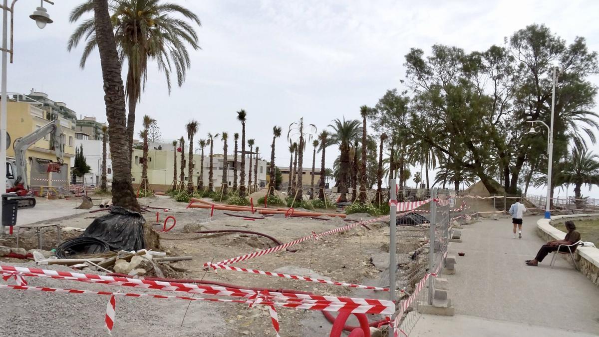 Obras de remodelación del paseo marítimo de Pedregalejo y El Palo