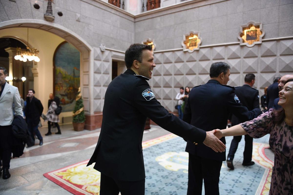 Recepción de Navidad en María Pita