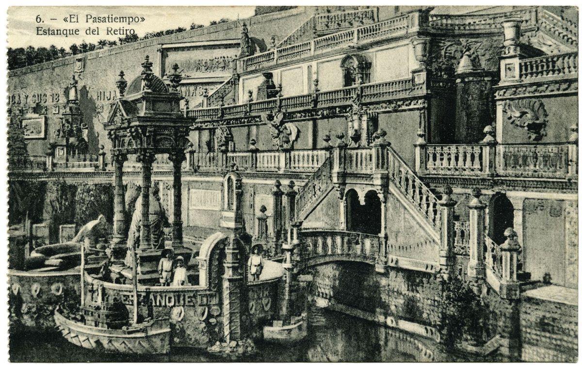 Postal del parque de O Pasatempo de principios de siglo recogida por la Asociación de amigos do parque en su blog.