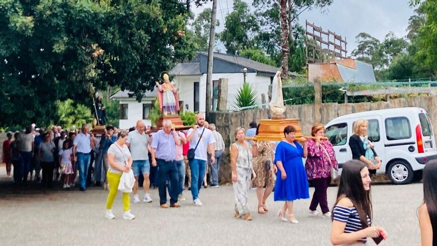La procesión de San Benito de Vilar de Infesta, en la edición del pasado año.