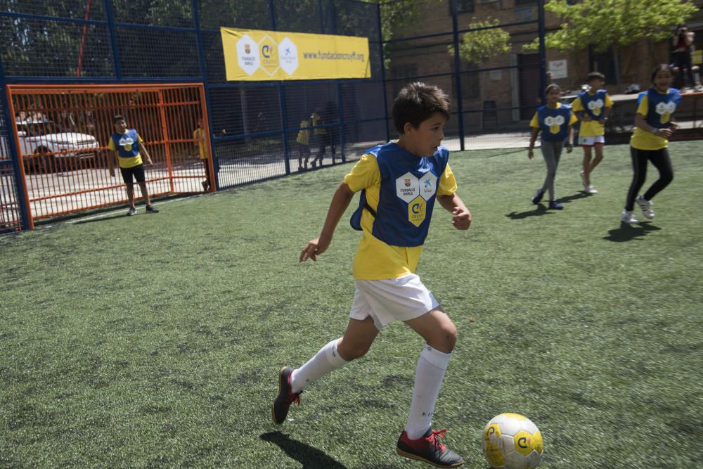 Diferents moments de la inauguració del Cruyff Cou