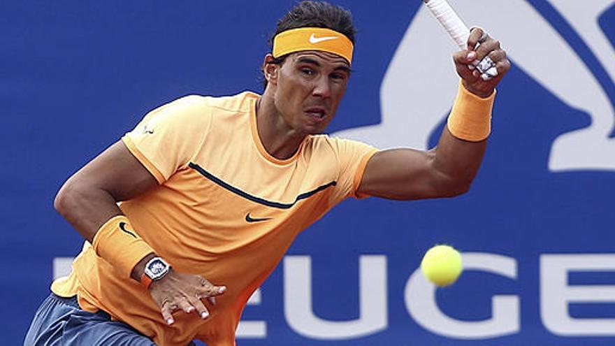 Rafa Nadal., durante el partido.