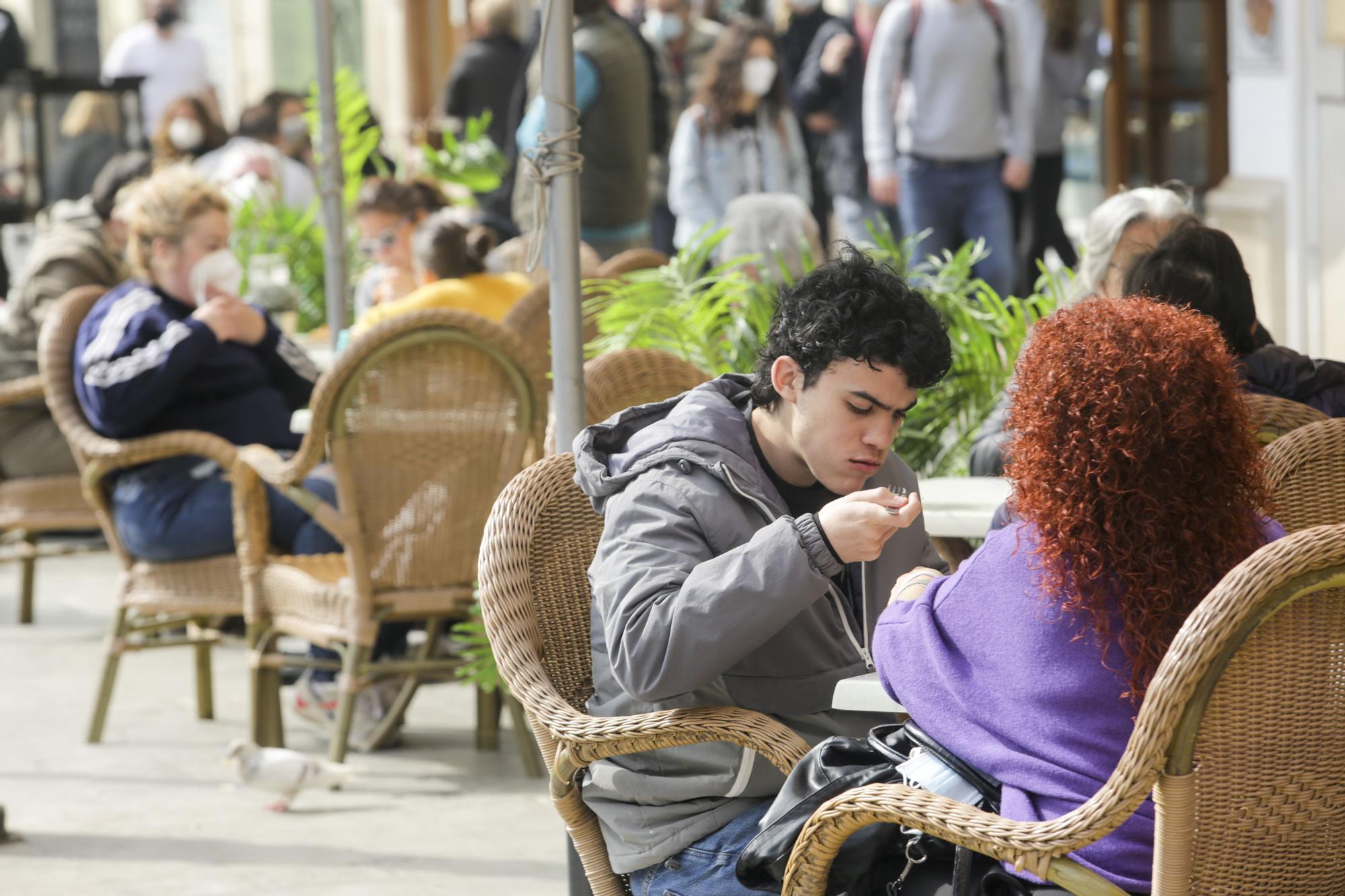 Terrazas de València en el primer fin de semana sin cierre perimetral