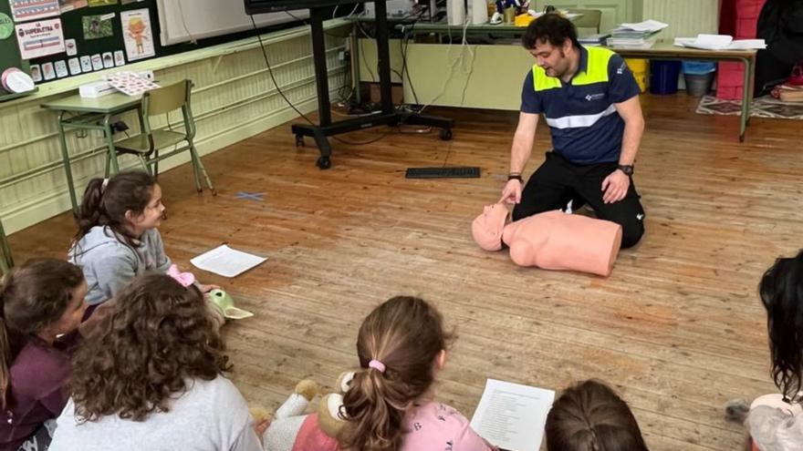 Xuan Carballo, durante la jornada formativa en San Xuan de Beleño.