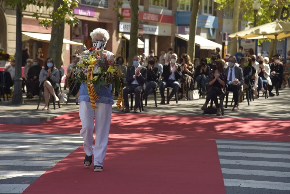 L'acte de la Diada 2020 a Manresa, en fotos