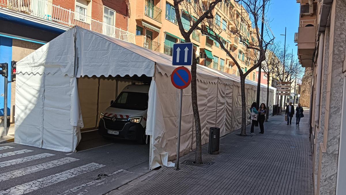 Ubicación de la carpa.