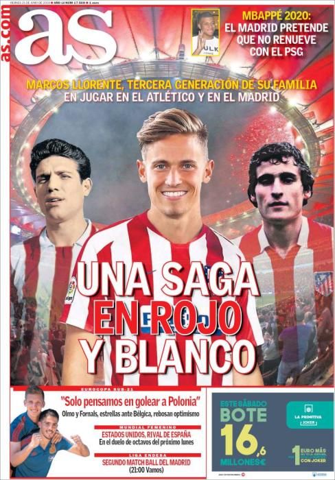 Portada AS viernes 21 de junio de 2019