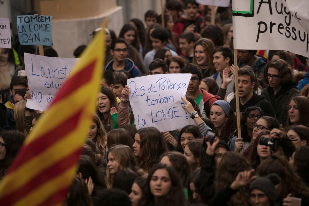 Medio millar de estudiantes vuelven a marchar contra la LOMCE