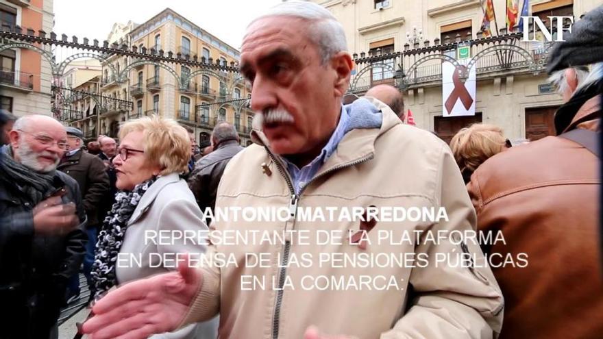 Manifestación en Alcoy para exigir una subida de las pensiones