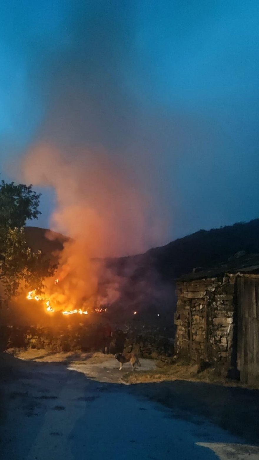 Incendio en Chandrexa de Queixa.