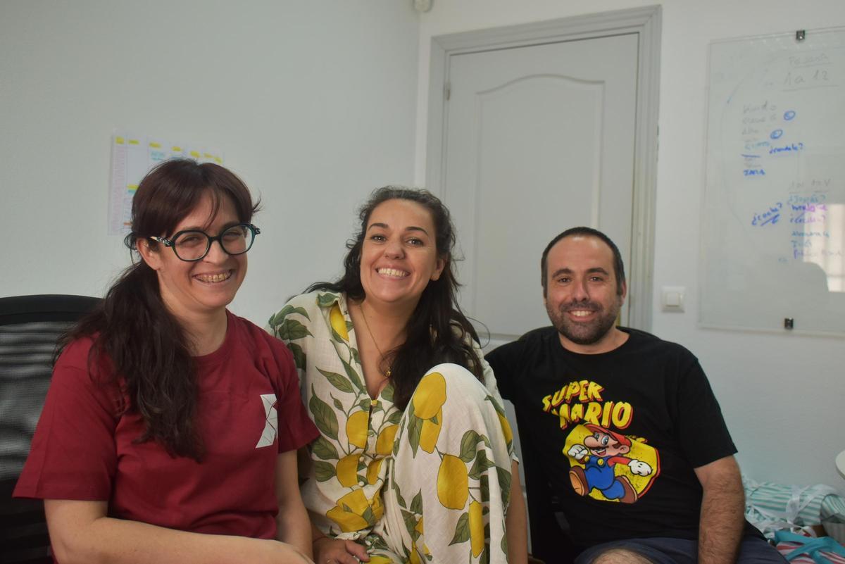 María, Cristina y Francisco.