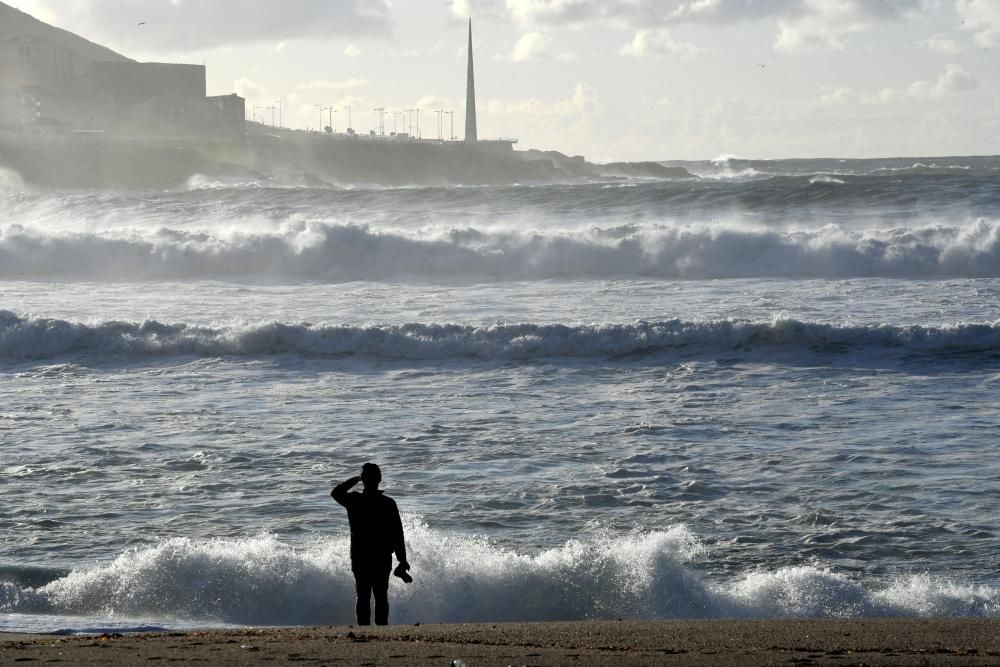 Fuerte oleaje en A Coruña