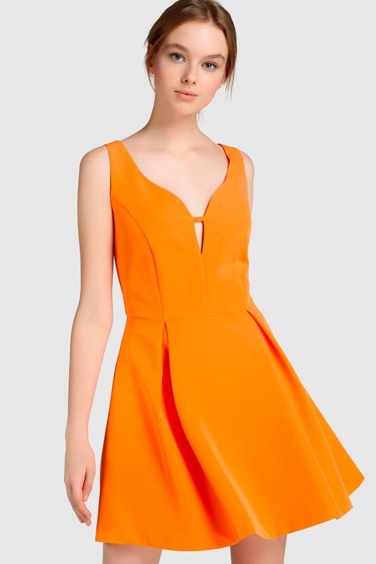 Vestidos de invitada por menos de 50 euros: tangerina, de Green Coast