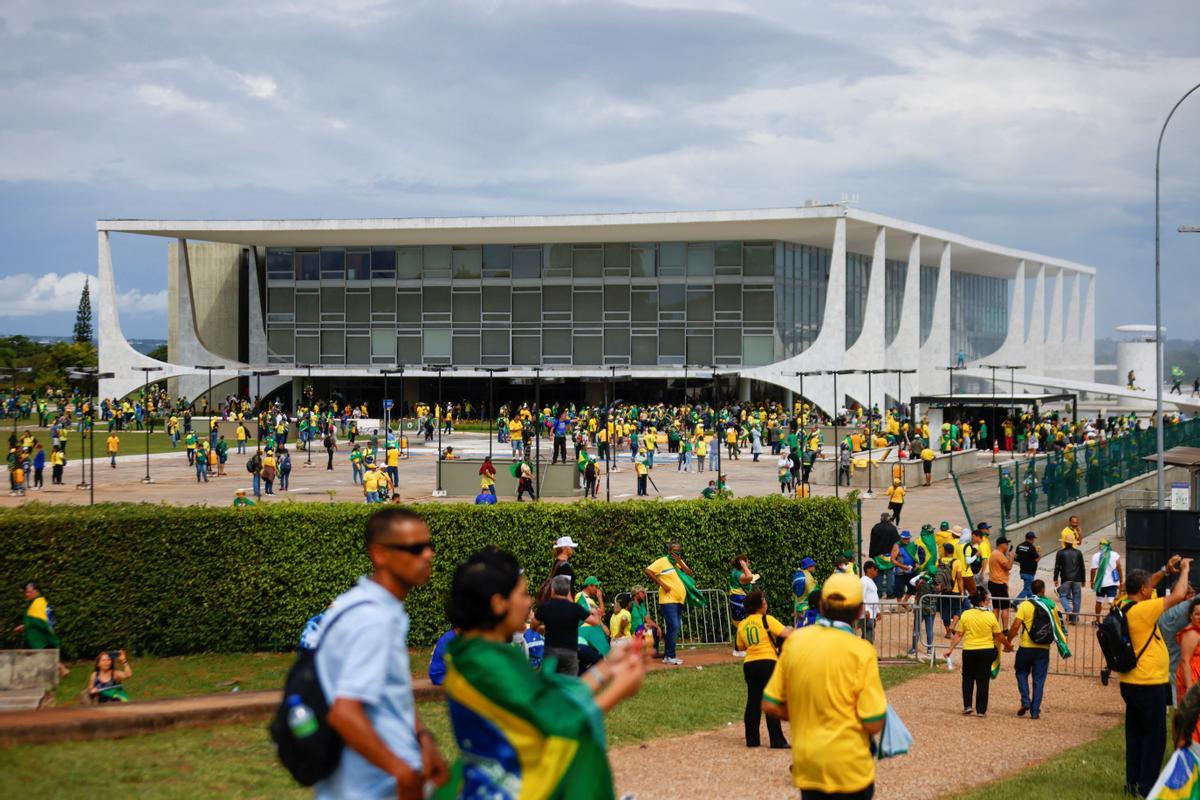 Supporters of Brazils former President Jair Bolsonaro demonstrate against President Luiz Inacio Lula da Silva, in Brasilia