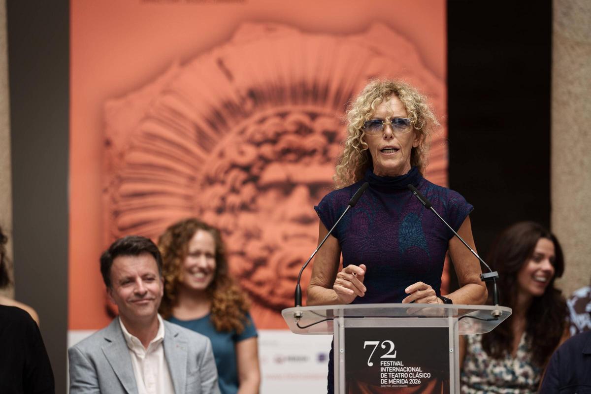 Carmen Conesa en la presentación de la obra 'Las 9 musas' en el Festival de Mérida.