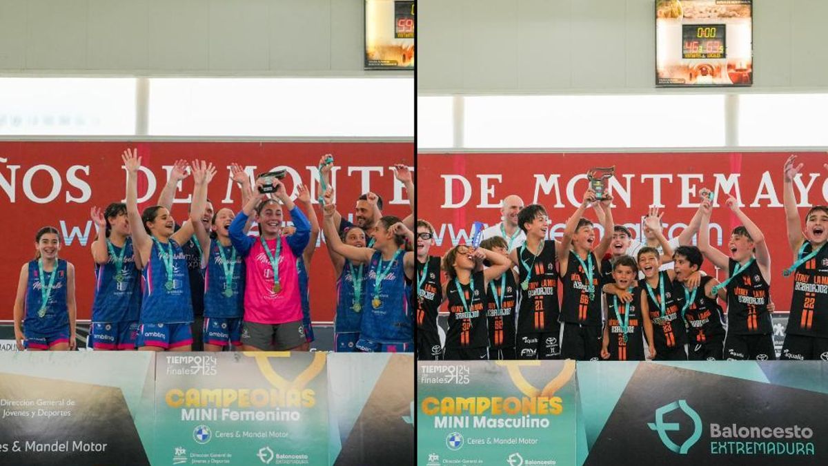 Los dos campeones, en su celebración.