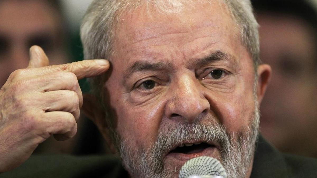 El expresidente Lula, en una rueda de prensa en Sao Paulo, el 15 de septiembre.