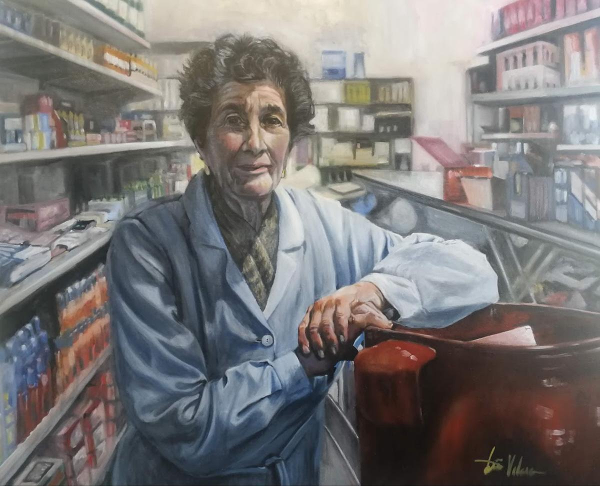 El cuadro pintado por Toño Velasco.