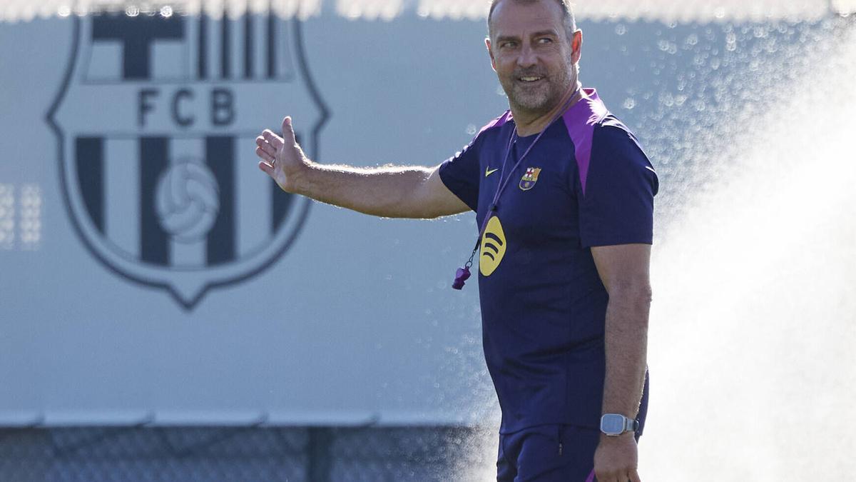 Último entrenamiento del Barça ante su enfrentamiento contra el Rayo