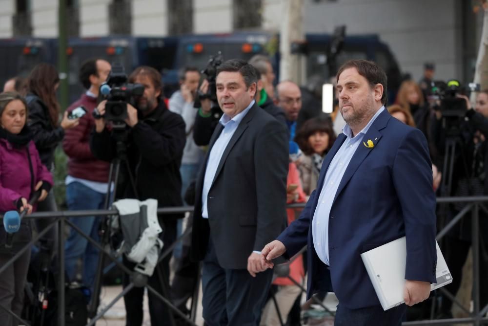 Llegada Junqueras a la Audiencia Nacional.