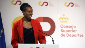 Aauri Bokesa en la conmemoración de su proyecto