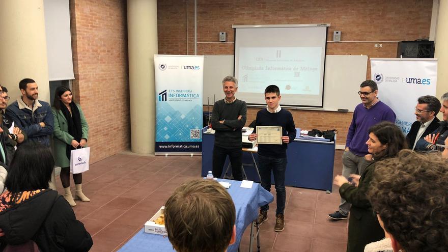 Un estudiante de Mijas gana la Olimpiada Informática de Málaga por segundo año consecutivo