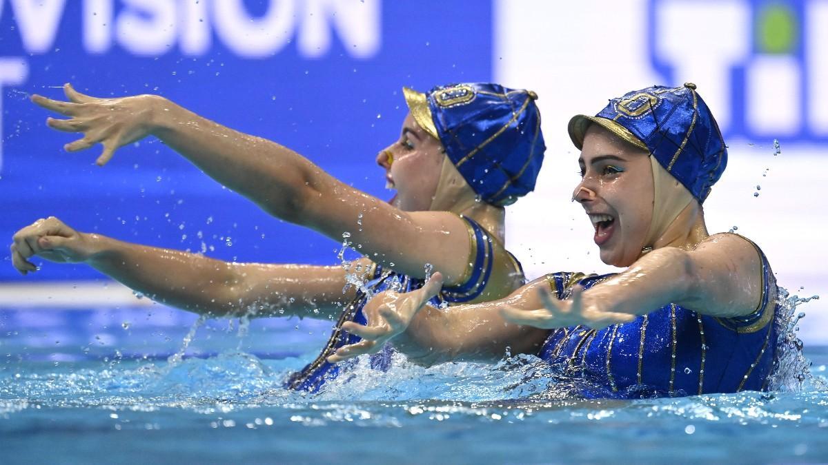 Iris Tió y Alisa Ozhogina, durante una de sus rutinas